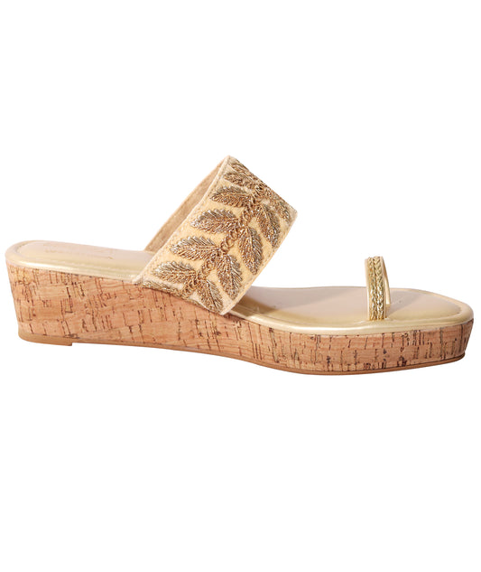 Lace Wedges - Gold