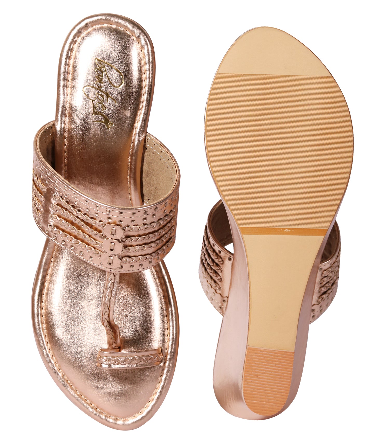 Kolha Wedges - Rose Gold