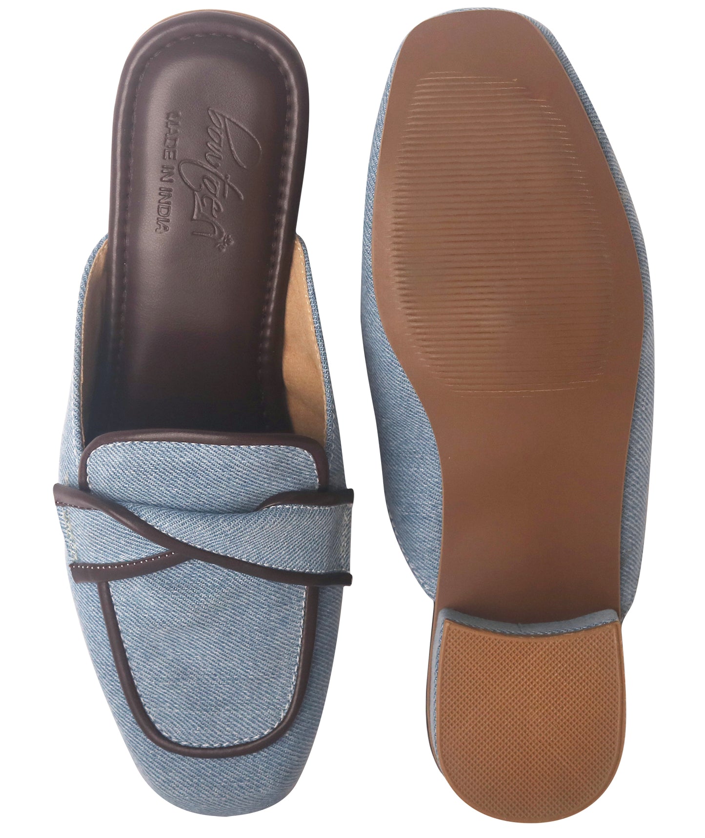 Denim Mules - Denim