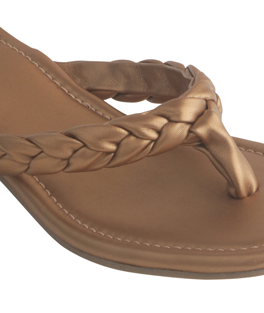 Braided Flats - Bronze