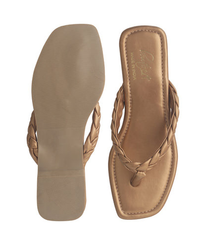 Braided Flats - Bronze