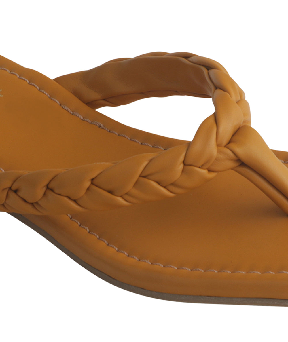 Braided Flats - Mustard