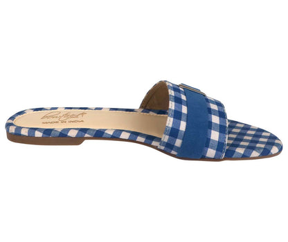 Checkered Flats - Blue