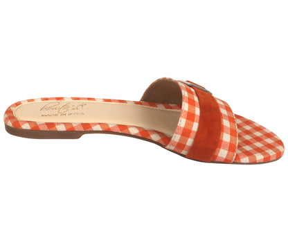 Checkered Flats - Orange