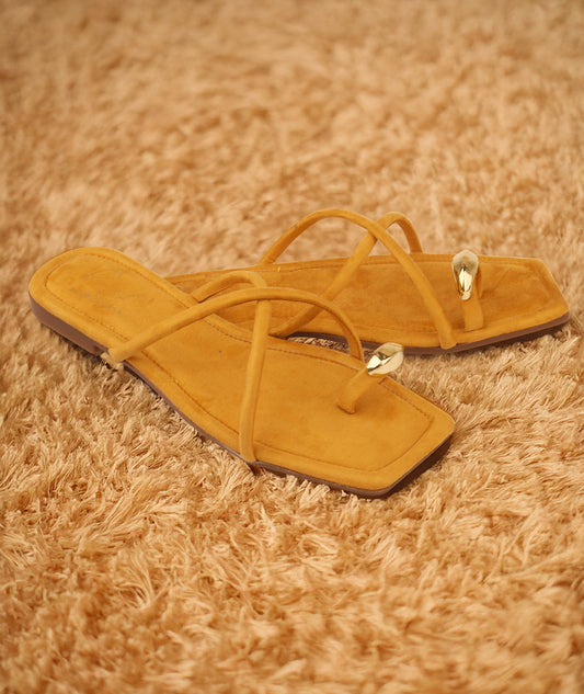 Suede Flats - Yellow