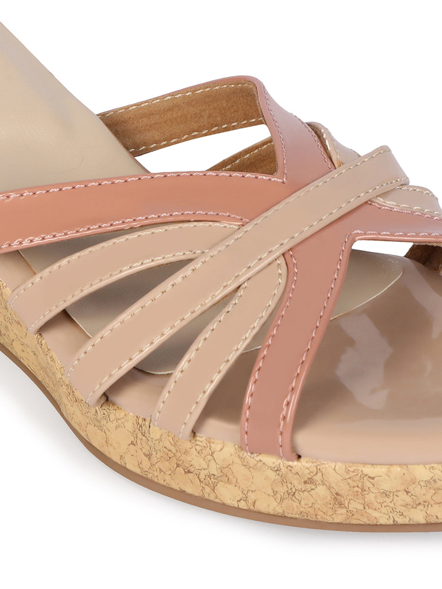 Criss-Cross Wedges - Nude