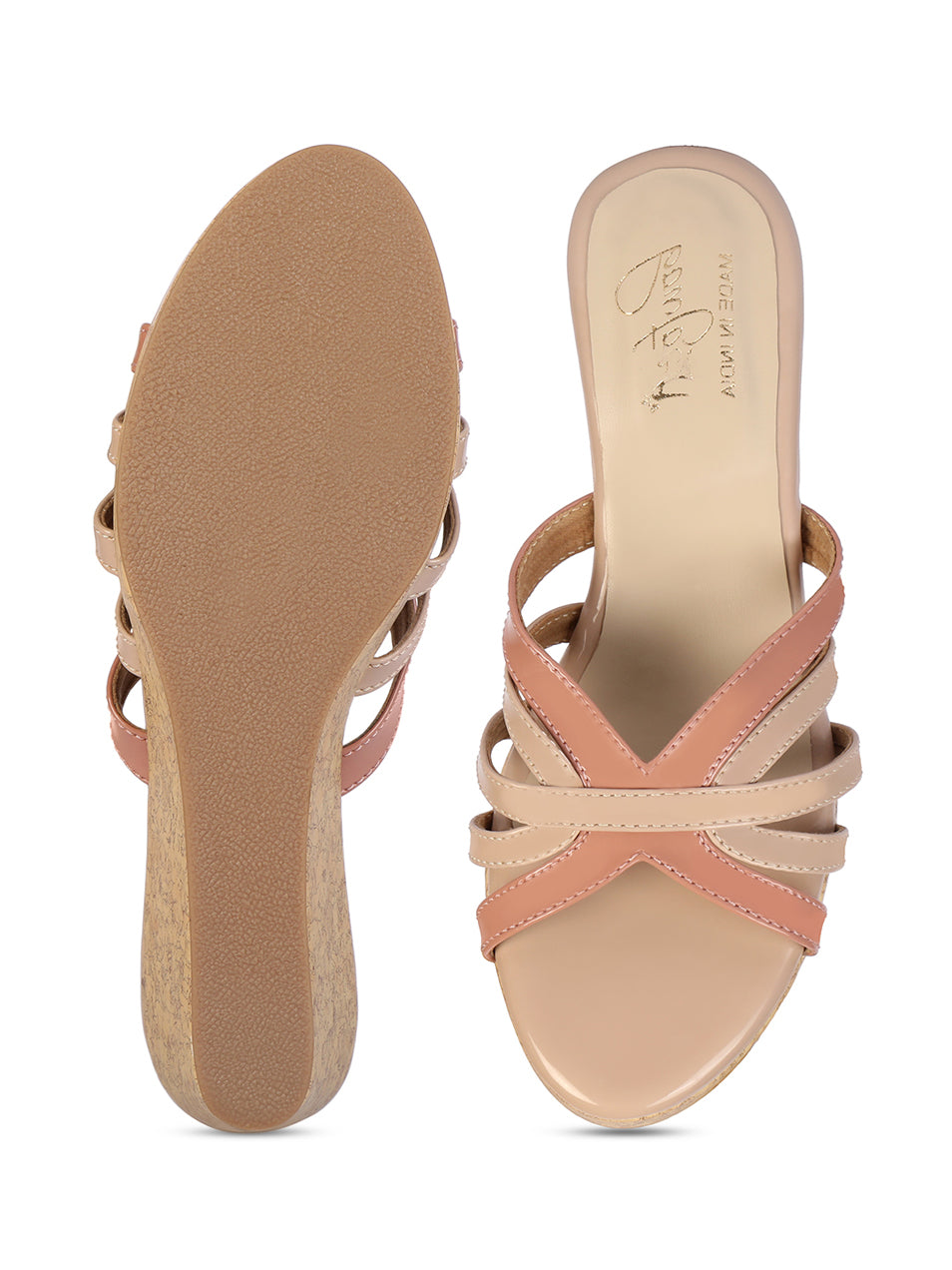 Criss-Cross Wedges - Nude