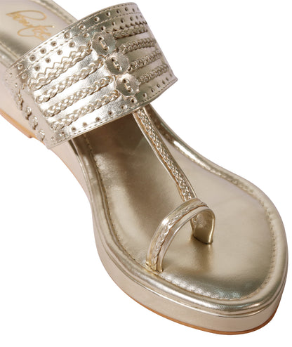 Kolha Wedges - Gold