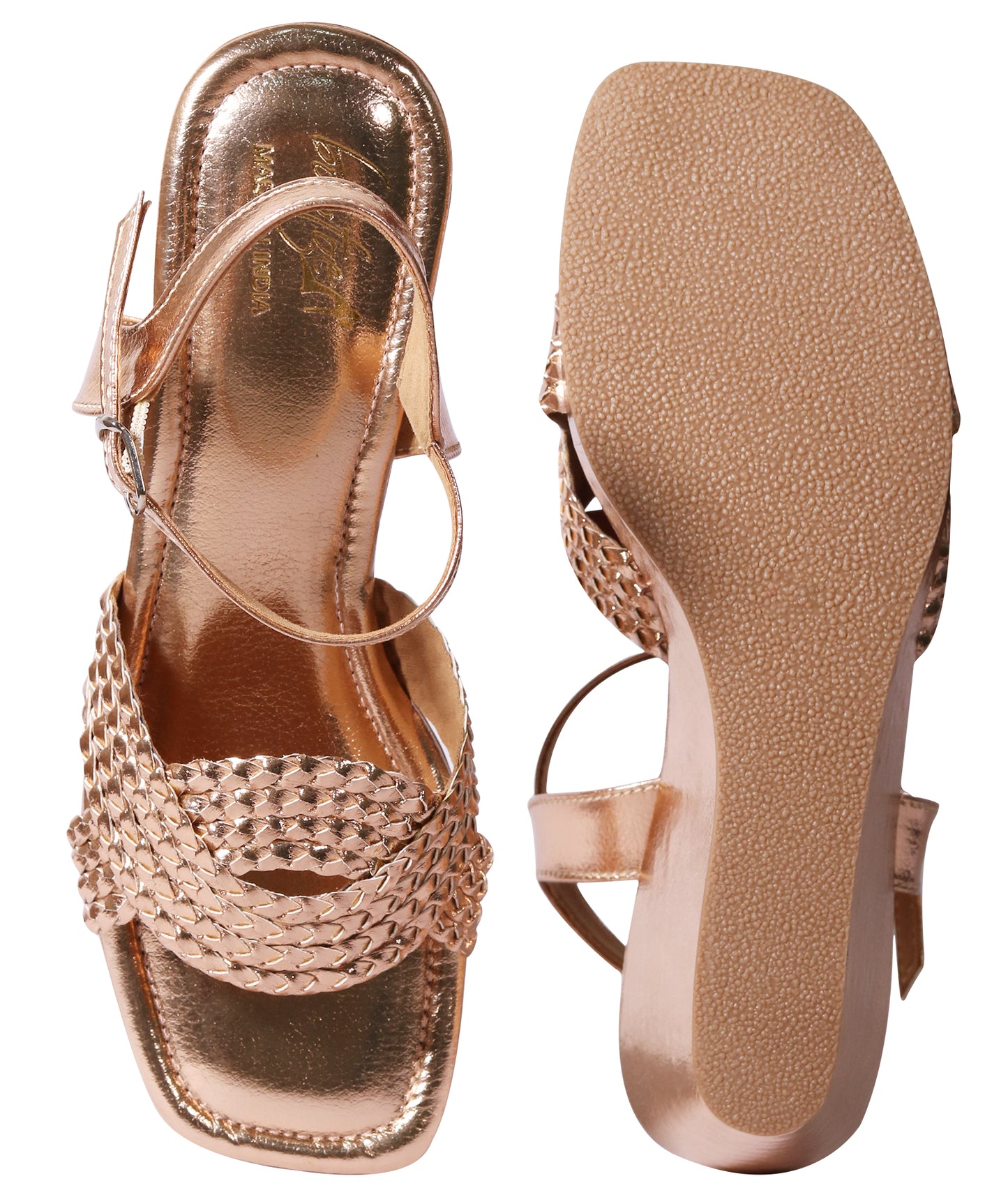 Weave Wedges - Rose Gold