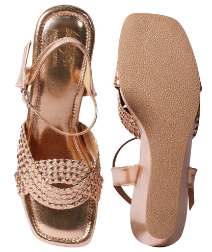 Weave Wedges - Rose Gold