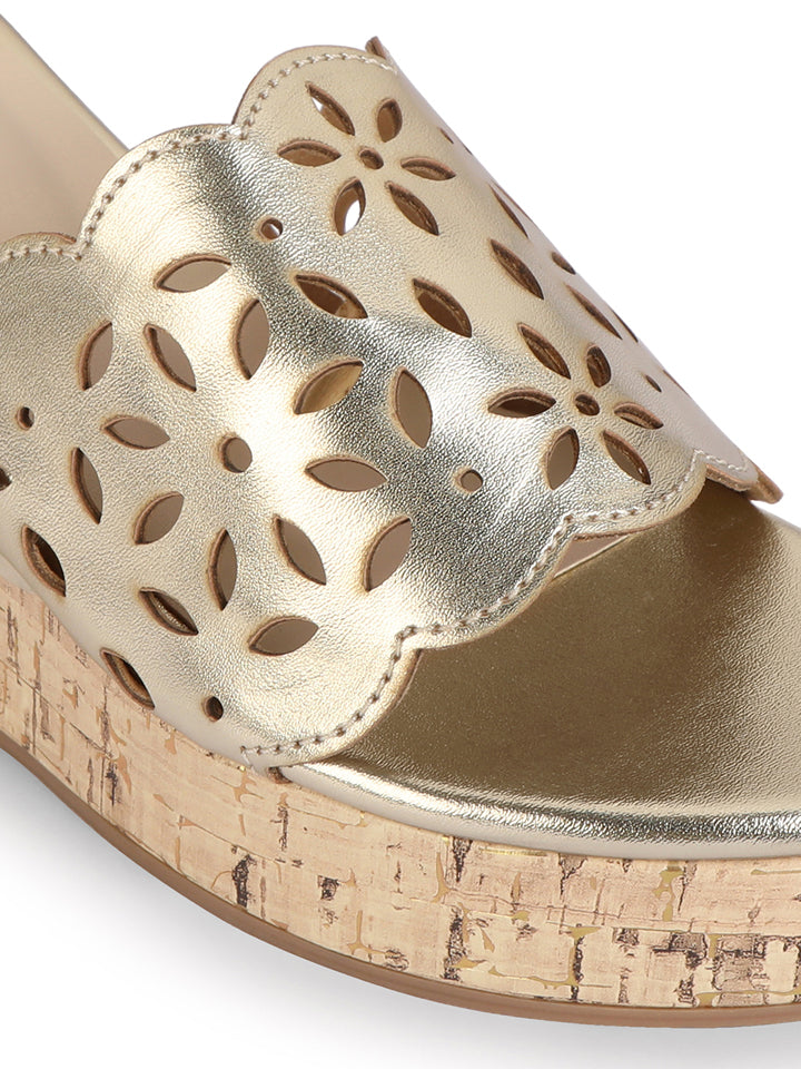 Laser-Cut Wedges - Gold