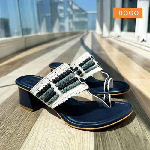 Mastani Kolhapuri Heels - Blue