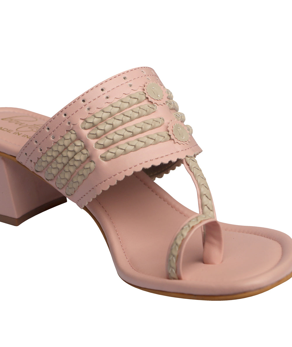 Mastani Kolhapuri Heels - Pink