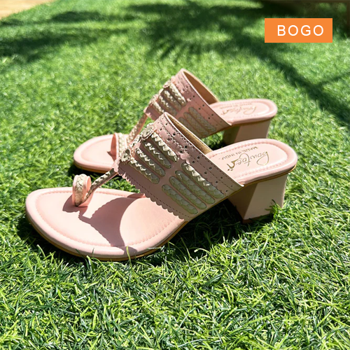 Mastani Kolhapuri Heels - Pink