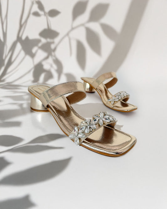 Flower Banded Heels