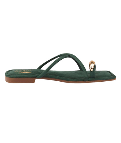 Suede Flats - Green