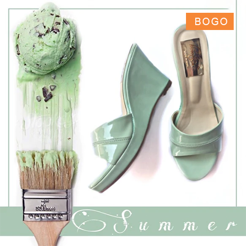 Summer Wedges - Mint Green