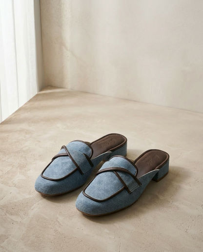 Denim Mules - Denim